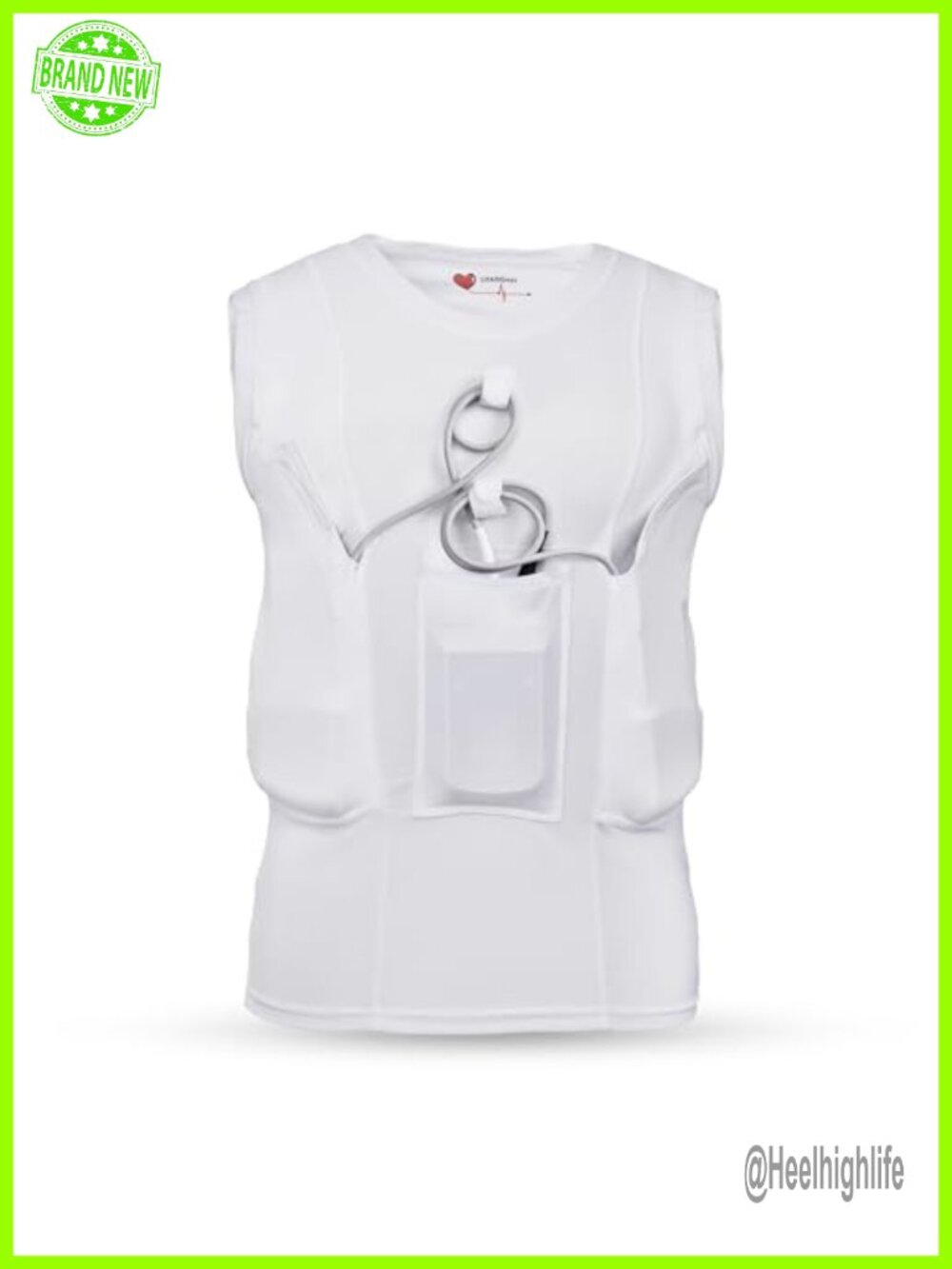 LVAD HeartMate 2 & 3 Tank Top Ultrathin Spandex Mesh Secure Pockets